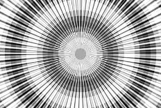 Grayscale Grace: Radial Pattern-saga1966-Art Print