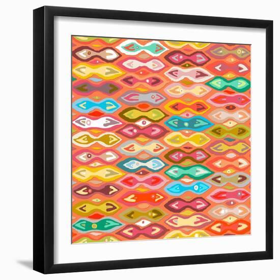 Sagar Silver Ikat-Sharon Turner-Framed Art Print