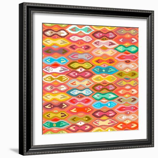 Sagar Silver Ikat-Sharon Turner-Framed Art Print