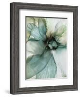 Sage And Teal Flowers 2-Emma Catherine Debs-Framed Art Print