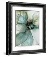 Sage And Teal Flowers 2-Emma Catherine Debs-Framed Art Print