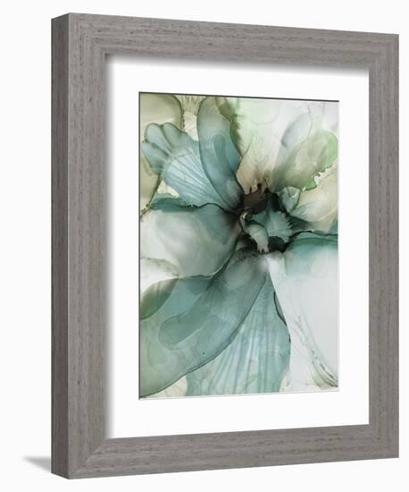 Sage And Teal Flowers 2-Emma Catherine Debs-Framed Premium Giclee Print