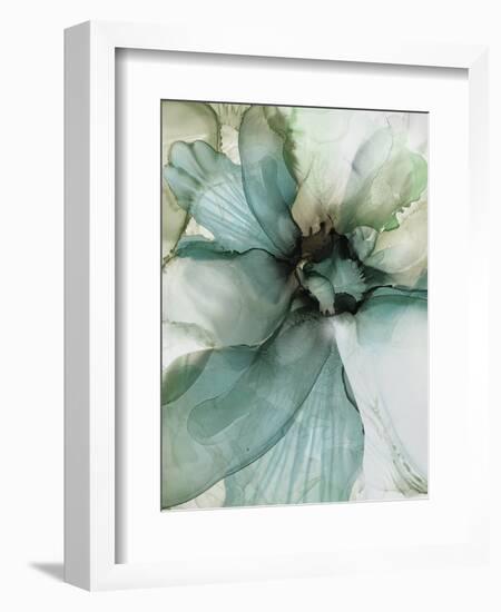 Sage And Teal Flowers 2-Emma Catherine Debs-Framed Premium Giclee Print