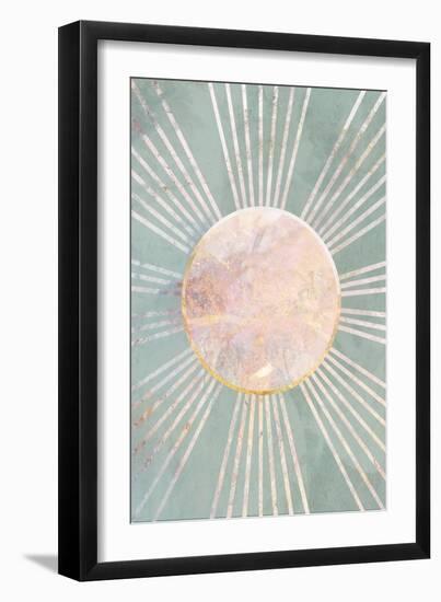 Sage Green Boho Sun Rays-Sarah Manovski-Framed Giclee Print