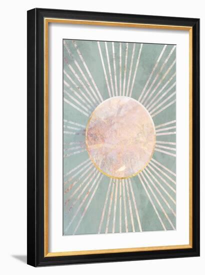 Sage Green Boho Sun Rays-Sarah Manovski-Framed Giclee Print
