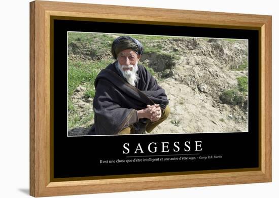 Sagesse: Citation Et Affiche D'Inspiration Et Motivation-null-Framed Premier Image Canvas