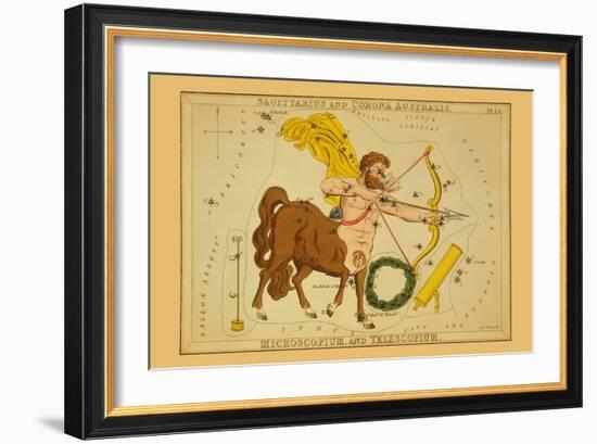 Sagittarius and Corona Australis, Microscopium, and Telescopium-Aspin Jehosaphat-Framed Art Print