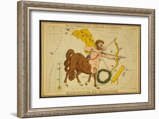 Sagittarius Constellation, Zodiac Sign, 1825-Science Source-Framed Giclee Print