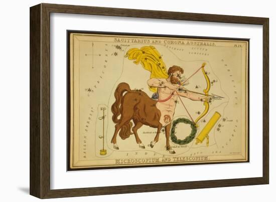 Sagittarius Constellation, Zodiac Sign, 1825-Science Source-Framed Giclee Print