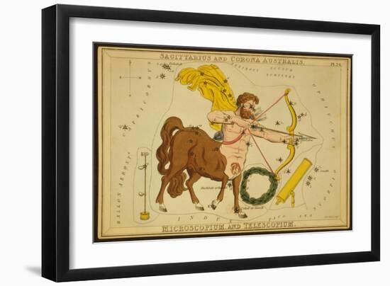 Sagittarius Constellation, Zodiac Sign, 1825-Science Source-Framed Giclee Print