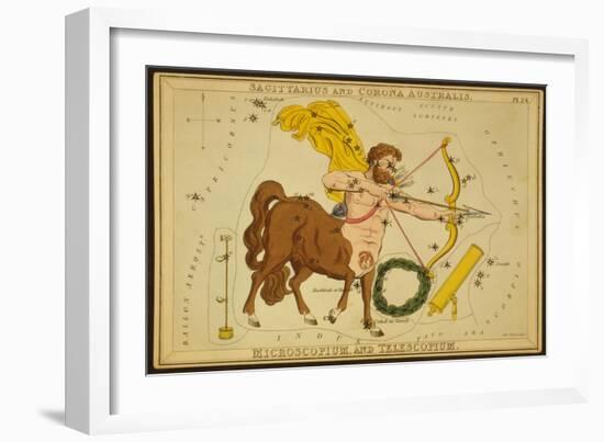 Sagittarius Constellation, Zodiac Sign, 1825-Science Source-Framed Giclee Print