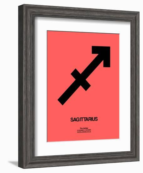 Sagittarius Zodiac Sign Black-NaxArt-Framed Art Print