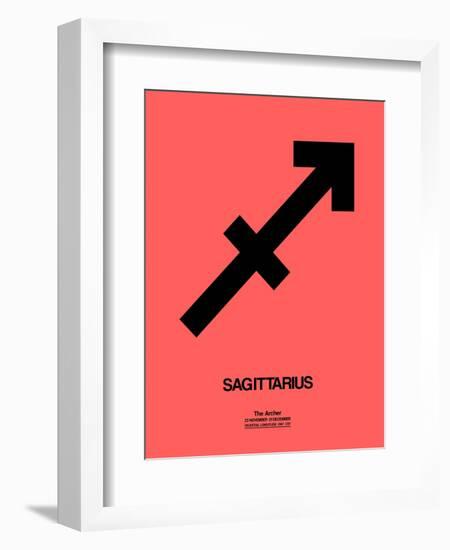 Sagittarius Zodiac Sign Black-NaxArt-Framed Art Print