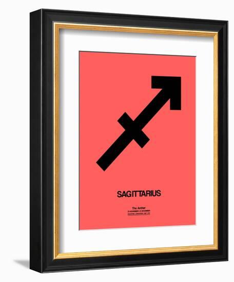 Sagittarius Zodiac Sign Black-NaxArt-Framed Art Print