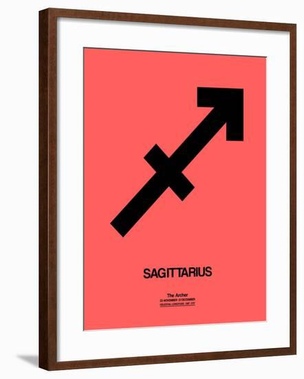 Sagittarius Zodiac Sign Black-NaxArt-Framed Art Print