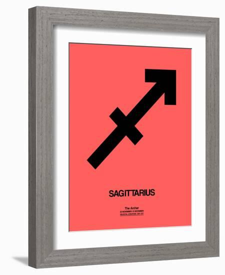 Sagittarius Zodiac Sign Black-NaxArt-Framed Art Print