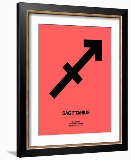 Sagittarius Zodiac Sign Black-NaxArt-Framed Art Print