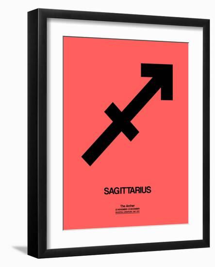 Sagittarius Zodiac Sign Black-NaxArt-Framed Art Print