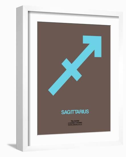 Sagittarius Zodiac Sign Blue-NaxArt-Framed Art Print