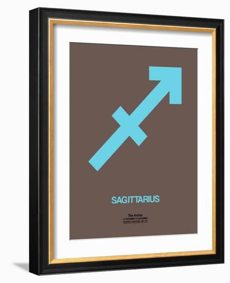 Sagittarius Zodiac Sign Blue-NaxArt-Framed Art Print