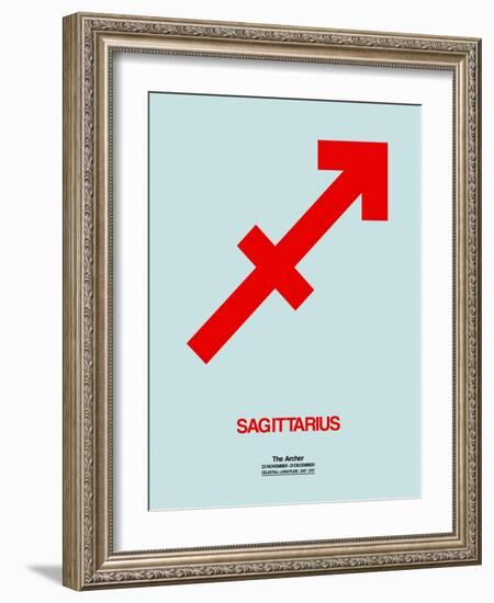 Sagittarius Zodiac Sign Red-NaxArt-Framed Art Print