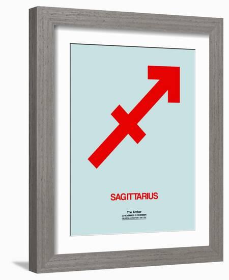 Sagittarius Zodiac Sign Red-NaxArt-Framed Art Print