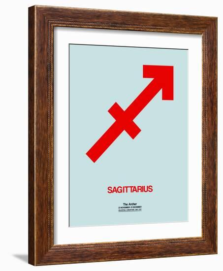 Sagittarius Zodiac Sign Red-NaxArt-Framed Art Print