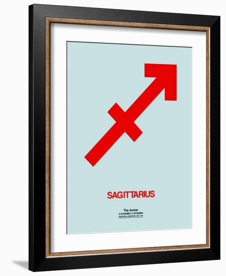 Sagittarius Zodiac Sign Red-NaxArt-Framed Art Print