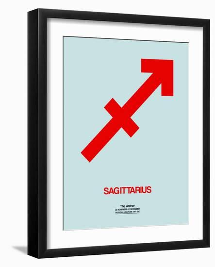 Sagittarius Zodiac Sign Red-NaxArt-Framed Art Print