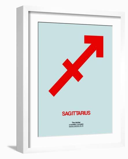 Sagittarius Zodiac Sign Red-NaxArt-Framed Art Print