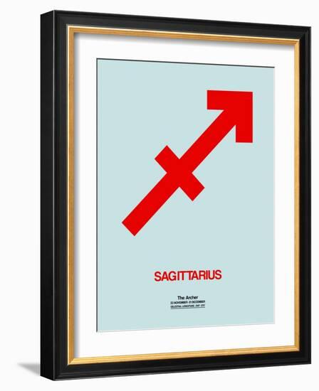 Sagittarius Zodiac Sign Red-NaxArt-Framed Art Print