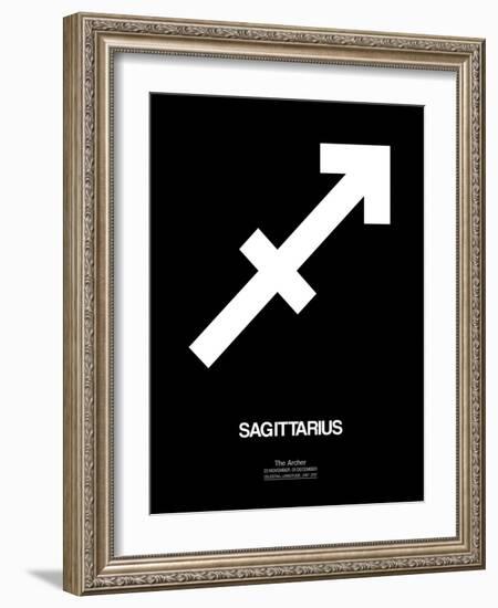 Sagittarius Zodiac Sign White-NaxArt-Framed Art Print