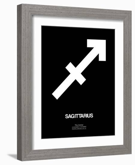 Sagittarius Zodiac Sign White-NaxArt-Framed Art Print