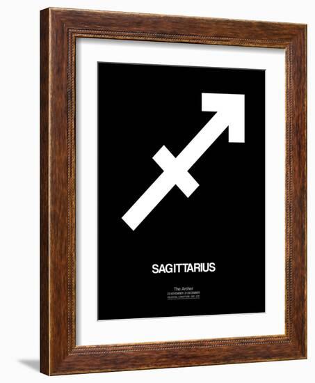 Sagittarius Zodiac Sign White-NaxArt-Framed Art Print