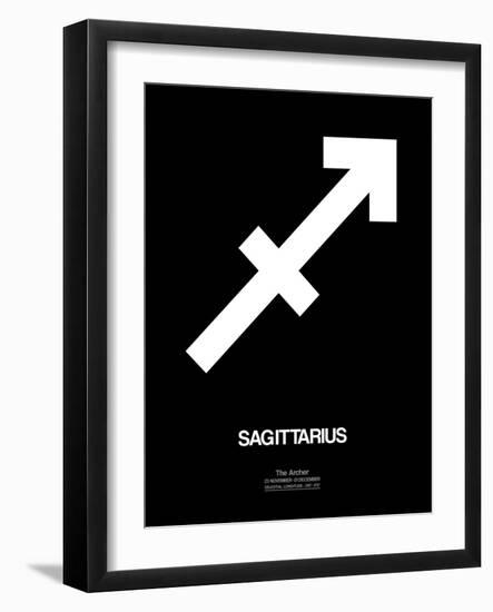 Sagittarius Zodiac Sign White-NaxArt-Framed Art Print
