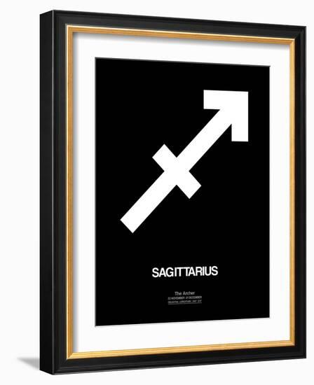 Sagittarius Zodiac Sign White-NaxArt-Framed Art Print