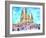 Sagrada Famila in Barcelona with Blue Sky-Markus Bleichner-Framed Art Print