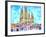 Sagrada Famila in Barcelona with Blue Sky-Markus Bleichner-Framed Art Print