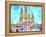 Sagrada Famila in Barcelona with Blue Sky-Markus Bleichner-Framed Stretched Canvas