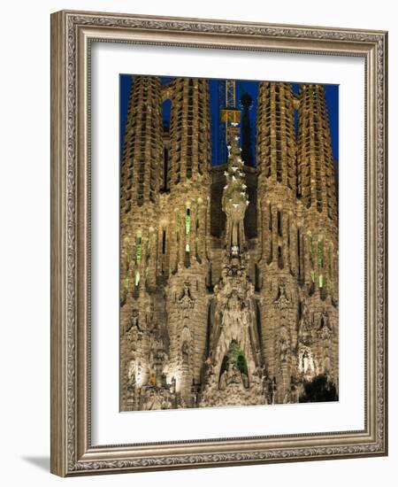 Sagrada Familia at Dusk, UNESCO World Heritage Site, Barcelona, Catalonia, Spain, Europe-Sergio Pitamitz-Framed Photographic Print