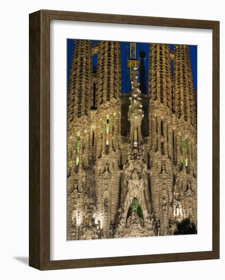 Sagrada Familia at Dusk, UNESCO World Heritage Site, Barcelona, Catalonia, Spain, Europe-Sergio Pitamitz-Framed Photographic Print