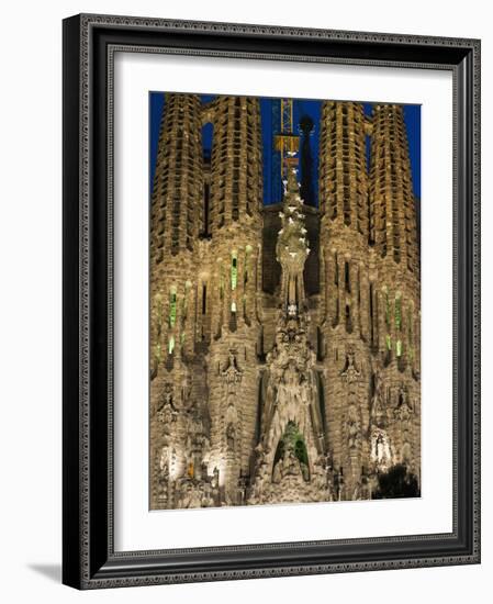 Sagrada Familia at Dusk, UNESCO World Heritage Site, Barcelona, Catalonia, Spain, Europe-Sergio Pitamitz-Framed Photographic Print