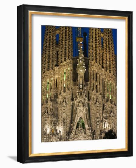 Sagrada Familia at Dusk, UNESCO World Heritage Site, Barcelona, Catalonia, Spain, Europe-Sergio Pitamitz-Framed Photographic Print