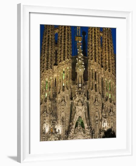 Sagrada Familia at Dusk, UNESCO World Heritage Site, Barcelona, Catalonia, Spain, Europe-Sergio Pitamitz-Framed Photographic Print