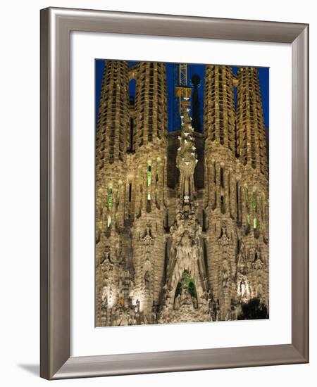 Sagrada Familia at Dusk, UNESCO World Heritage Site, Barcelona, Catalonia, Spain, Europe-Sergio Pitamitz-Framed Photographic Print