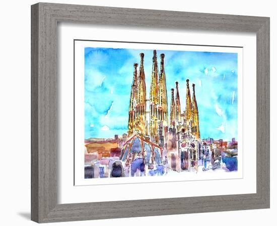 Sagrada Familia Barcelona Catalonia Neu-M Bleichner-Framed Art Print