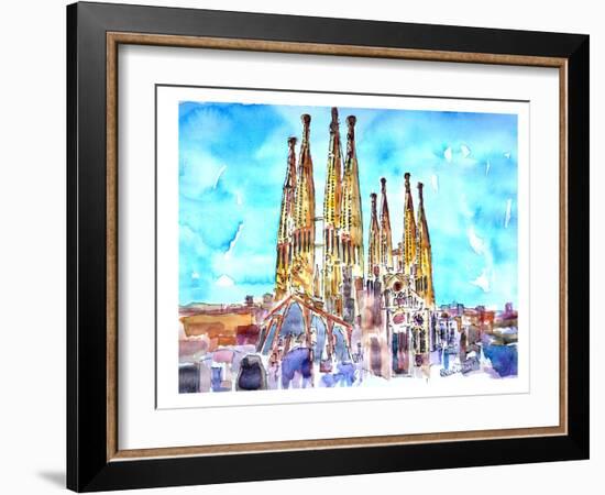 Sagrada Familia Barcelona Catalonia Neu-M Bleichner-Framed Art Print