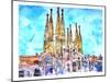 Sagrada Familia Barcelona Catalonia Neu-M Bleichner-Mounted Art Print
