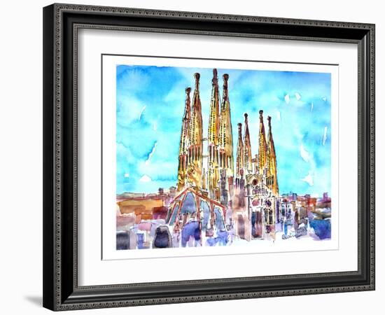 Sagrada Familia Barcelona Catalonia Neu-M Bleichner-Framed Art Print