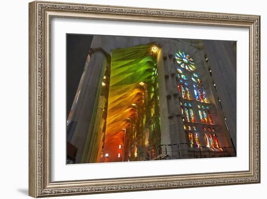 Sagrada Familia, Barcelona, Catalonia, Spain-Mark Mawson-Framed Photographic Print